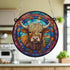 BooBoo Highland Cow Stained Glass Effect Suncatcher